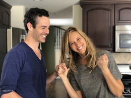 Chad Doreck and Shawn Lockie on the set of The Reckoning