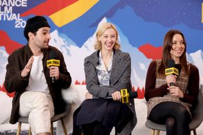 Sarah Gadon, Aubrey Plaza, and Christopher Abbott at an event for The IMDb Studio at Sundance: The IMDb Studio at Acura 