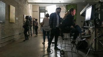 Elena Weinberg directs on the set of A Room Full of Nothing