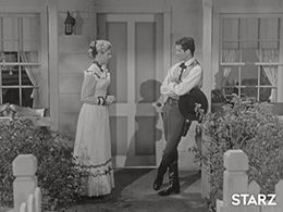 Hugh O'Brian and Nina Shipman in The Life and Legend of Wyatt Earp (1955)