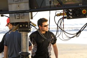 Hasan on the film set of RABIA