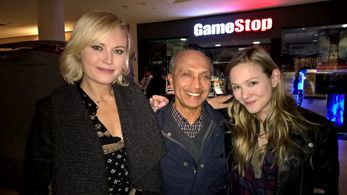 On the set of Billions with Malin Akerman & Louisa Krause