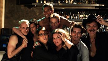 Casper Andreas, Adrian Armas, Mindy Cohn, Randy Jones, Marcus Patrick, and Samuel Whitten in Violet Tendencies (2010)