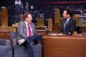 Norm MacDonald and Jimmy Fallon at an event for The Tonight Show Starring Jimmy Fallon (2014)