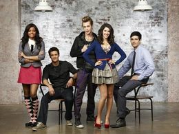 David Clayton Rogers, Erica Dasher, Matthew Atkinson, Meagan Tandy, and Nick Roux in Jane by Design (2012)