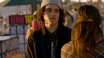 Jalen Thomas Brooks and Ariela Barer in Rebel, Season 1, Episode 1