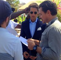On set of Lethal Weapon with Clayne Crawford