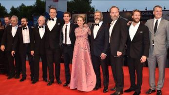 Hacksaw Ridge, World Premiere, 4th August 2016, Venice Film Festival. L-R: Brian Oliver, Bill Mechanic, Richard Pyros, R