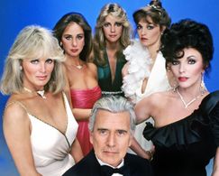 Heather Locklear, Pamela Bellwood, Joan Collins, John Forsythe, Linda Evans, and Pamela Sue Martin in Dynasty (1981)