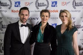 Lift off festival, l-r Andrew Squires, Lucy Russell, Aurora Fearnley