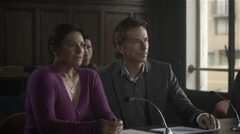 German actor DAVID C. BUNNERS and actress CHRISTINE NEUBAUER on the set of 