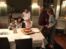 Murray Furrow, Charlie Zeltzer, Dan Beirne, Amber Anderson, Kacey Rohl, and Jennifer Vallance in White Lie (2019)