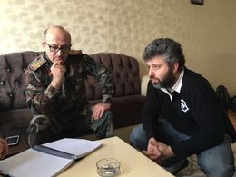 Filming General Zaher Al Saket for 