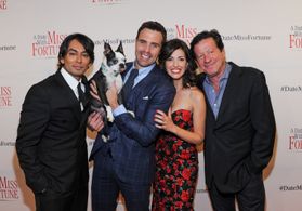 Vik Sahay, Joaquim de Almeida, Ryan Scott, and Jeannette Sousa in A Date with Miss Fortune (2015)