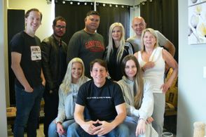 Done Talking 2021 - Director Robert Mann on set with Cast and Crew.