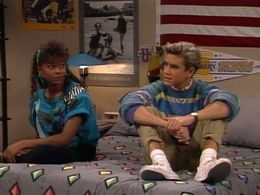 Mark-Paul Gosselaar and Lark Voorhies in Saved by the Bell (1989)
