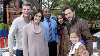 On set of Hallmark's Christmas in Homestead