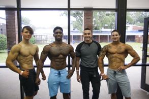 Chibueze Anaysor and Raymond Knudsen in Stage Ready (2019)