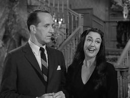 Lee Goodman and Hazel Shermet in The Addams Family (1964)
