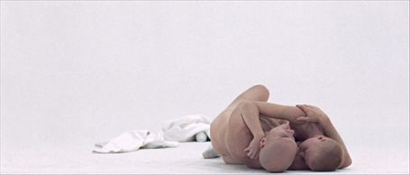 Robert Duvall and Maggie McOmie in THX 1138 (1971)