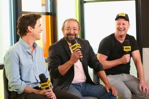 Matt Bomer, Alejandro Patiño, and John Butler at an event for Papi Chulo (2018)