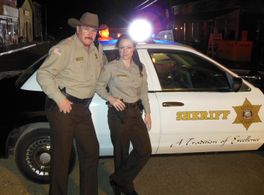 Daniel Knight on set of AVENGED with Natalie Sutherland