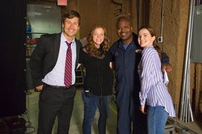 Claire Scanlon, Glen Powell, Zoey Deutch, and Tituss Burgess in Set It Up (2018)