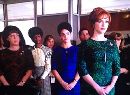 Christina Hendricks, Sadie Alexandru, Beth Hall, Stephanie Drake, and Teyonah Parris in Mad Men (2007)