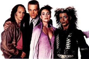 Julie Carmen, Russell Clark, Jon Gries, and Brian Thompson in Fright Night Part 2 (1988)