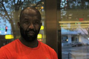 Bradford Haynes as Troy Wiseman on the set of Blue Lines