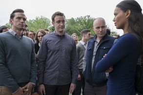 Kelly AuCoin, Nathan Darrow, Ilfenesh Hadera, and Dan Soder in Billions (2016)