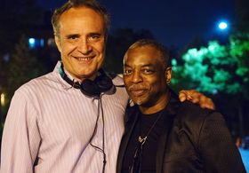 LeVar Burton on the set of Windows on the World in NY
