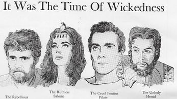 Brigid Bazlen, Harry Guardino, Hurd Hatfield, and Frank Thring in King of Kings (1961)