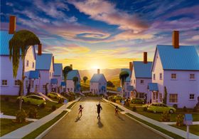 Mike Myers, Dan Castellaneta, Talia-Lynn Prairie, Danielle C. Ryan, Brittany Oaks, and Taylor Rice in The Cat in the Hat