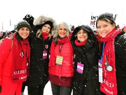 With Seeing Allred producers Hannah KS Canter, Robbie Tollin, Marta Kauffman and co-director Roberta Grossman
