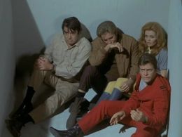 Gary Conway, Kurt Kasznar, Deanna Lund, and Don Matheson in Land of the Giants (1968)