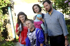 Keegan Connor Tracy, Donavon Stinson, Ciara Bravo, and Jacob Bertrand in Jinxed (2013)
