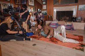 Between takes for Two Dresses