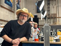 On set for WAR IS OVER!