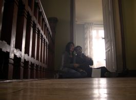 Elio Quiroga directing Ana Torrent shooting NO-DO, 2007