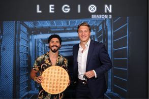 Filipe Valle Costa (Snowfall FX) and Damian Conrad-Davis at the Season 2 Premiere of LEGION