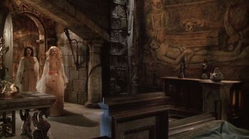 Darla Haun and Karen Roe in Dracula: Dead and Loving It (1995)