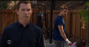 Shawn Hatosy, Scott Speedman, and Aamya Deva Keroles in Animal Kingdom (2016)