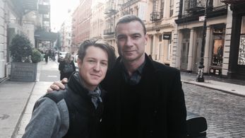 Edwin Gagiano w/ Liev Schreiber. SoHo, New York.