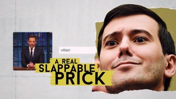 Seth Meyers and Martin Shkreli in Pharma Bro (2021)