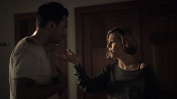 Kelly Pendygraft and Derek Wilson in The Last Girl (2015)