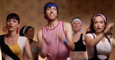 Lindsay Ames, Milana Vayntrub, Thomas Middleditch, Stephanie Jackson, and Susan Kawashima in CollegeHumor Originals: Min