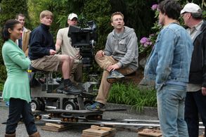 Kandyse McClure, Carl Bessai, Richard de Klerk and crew members.