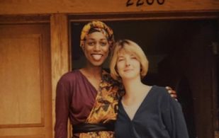 Shay w/Producer Holly MacConkey on Witchcraft III set...(R.I.P my friend).