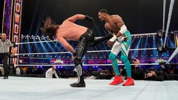 Colby Lopez and Kenneth Crawford in WWE Super Show-Down (2020)